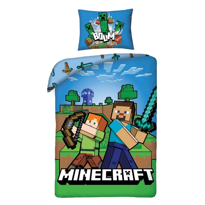Minecraft - Bettwäsche - 140 x 200 cm + 70 x 90 cm Minecraft - Bettwäsche - 140 x 200 cm + 70 x 90 cm